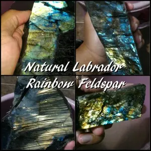 BAHAN ROUGH NATURAL AKIK LABRADOR RAINBOW FELDSPAR (LABRADOR PELANGI