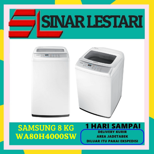 Gambar PROMO MSIN CUCI SAMSUNG TOP LOADING WA80H4000SW KAP 8 KG harga murah dari Store Sinar Lestari Kota Administrasi Jakarta Barat Tokopedia