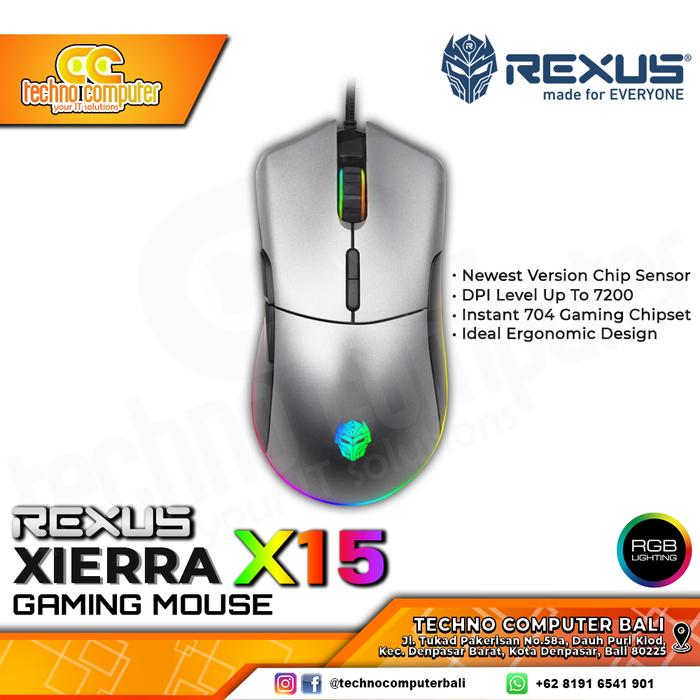 Gambar REXUS GAMING MOUSE XIERRA X15 dari Techno Computer Bali Kota Denpasar Tokopedia