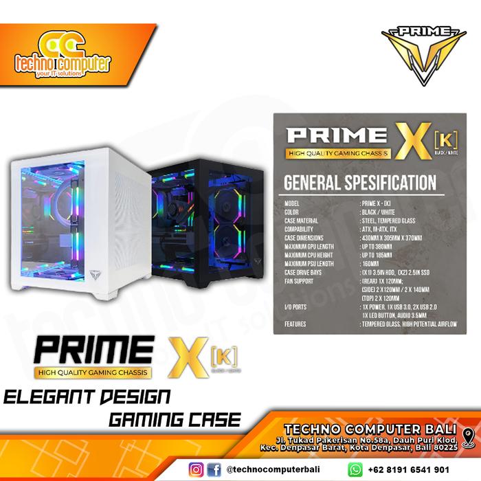 Gambar CASING PRIME GAMING X-[K] - ATX Gaming Case dari Techno Computer Bali Kota Denpasar Tokopedia