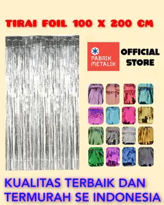 Tirai Foil / Foil Curtain / Tirai Balon / Rumbai Foil / Party Backdrop