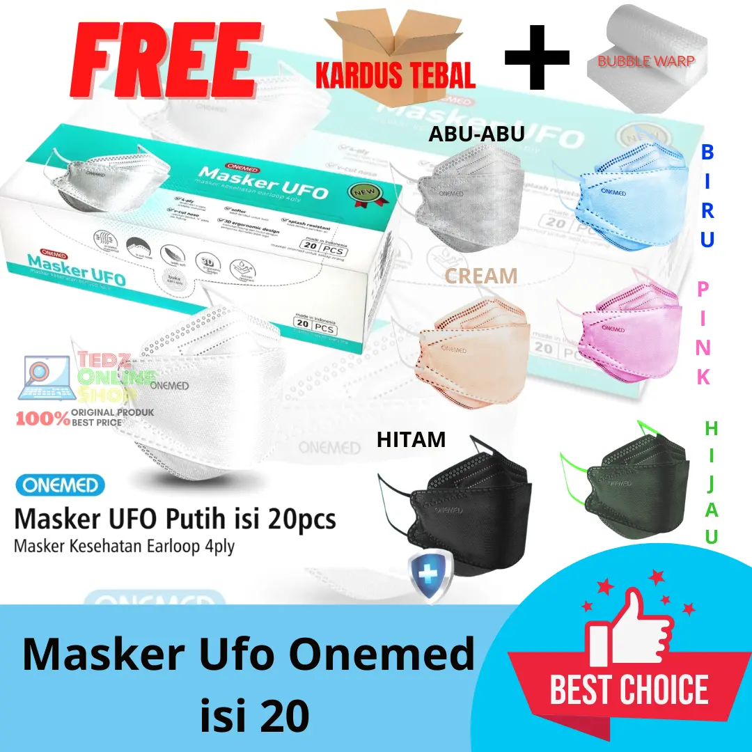 Masker Onemed KF94 / Masker Onemed UFO isi 20