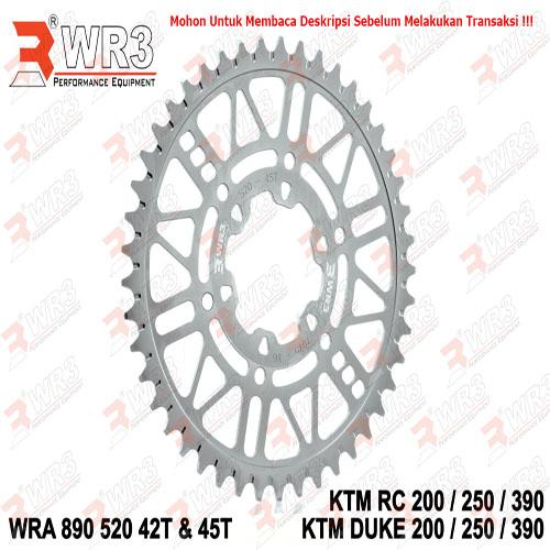 Gambar Gear Belakang WR3 WRA 890-520 KTM Rc /Duke 200/250/390 42T-45T - Gold, 42T dari WR3 Kota Administrasi Jakarta Barat 4 Tokopedia