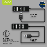 Gambar Robot H140-80 4 Port USB HUB 2.0 With 80cm Cable Length / H14080 dari btgcom Kota Denpasar 4 Tokopedia