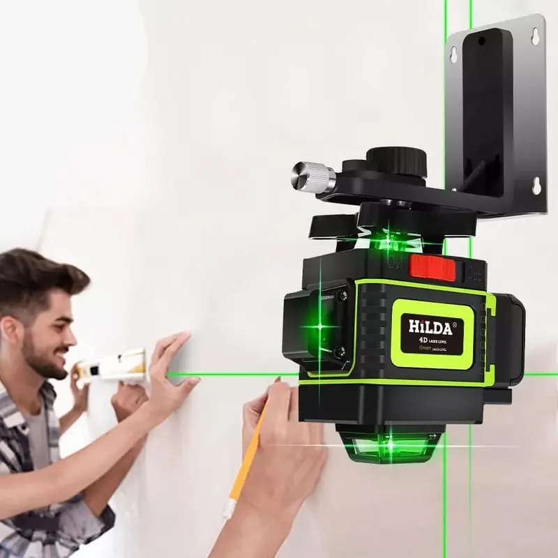 Laser level HILDA Mesin Self Leveling Laser 4D 16 Point Laser Remote 4
