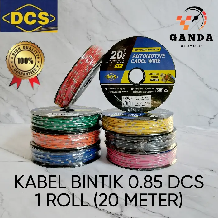 KABEL BINTIK 0,85 MM x 20 M DCS SERABUT TEMBAGA UNTUK MOBIL & MOTOR