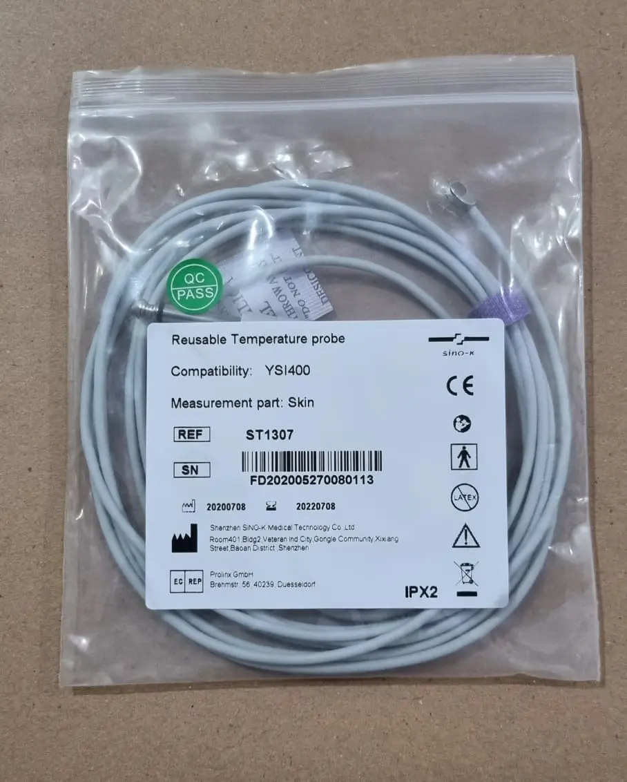 Reusable Temperature Probe, Skin Temperature Probe, YSI400
