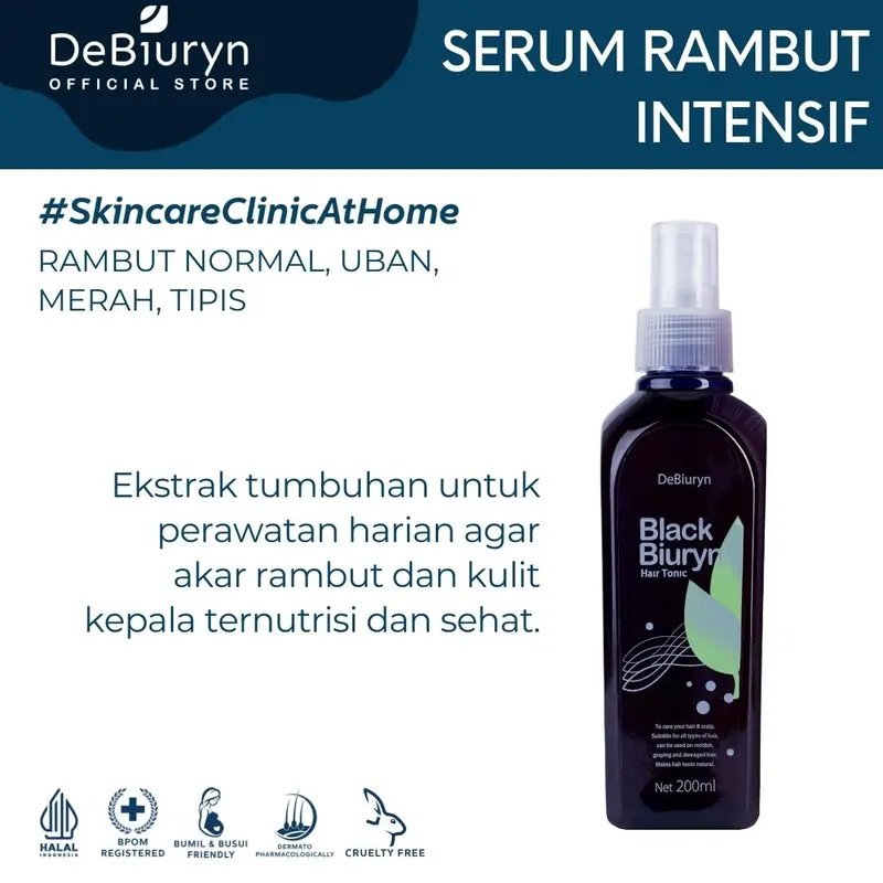 DeBiuryn Black Biuryn Hair Tonic | Tonik Anti Uban Herbal Treatment 0