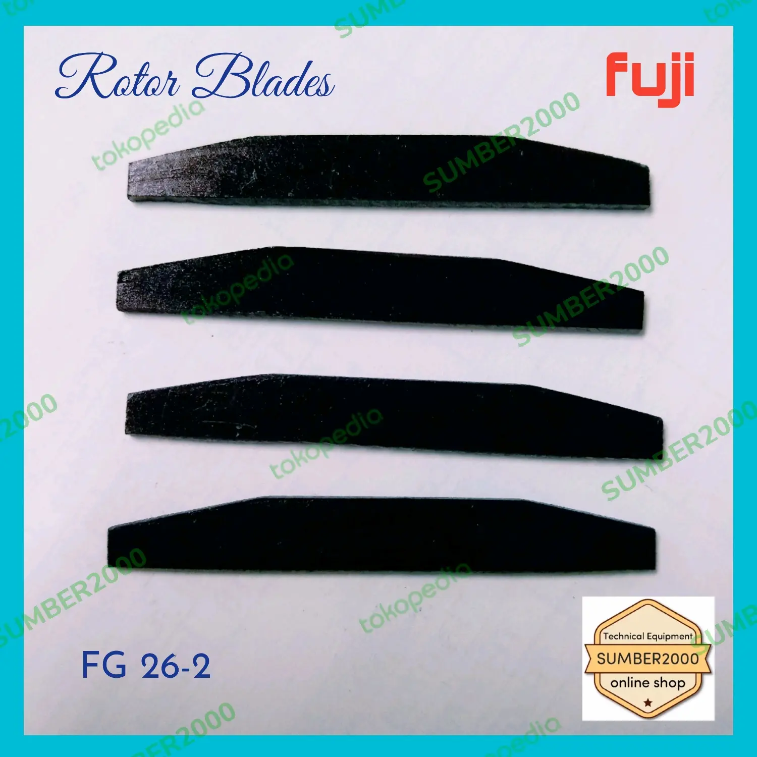 FUJI ROTOR BLADES G-108208-00 FOR AIR DIE GRINDER FG26-2 [ SET 4PCS ...
