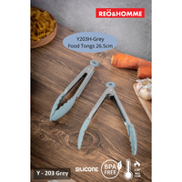 Gambar Peralatan Masak Capit Makanan 26.5cm Reo&Homme Y203H-Grey Anti Leleh dari Reo & Homme Living Kota Bogor 1 Tokopedia
