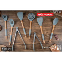 Gambar Peralatan Masak Capit Makanan 26.5cm Reo&Homme Y203H-Grey Anti Leleh dari Reo & Homme Living Kota Bogor 5 Tokopedia