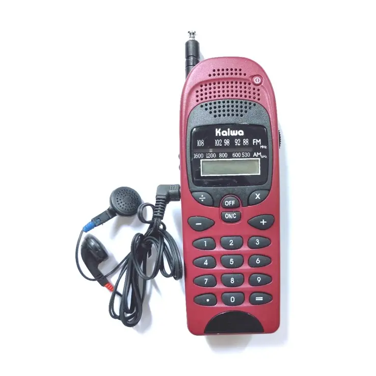 Radio FM Auto Scan Radio Mini Radio Bentuk Handphone Free Baterai 0