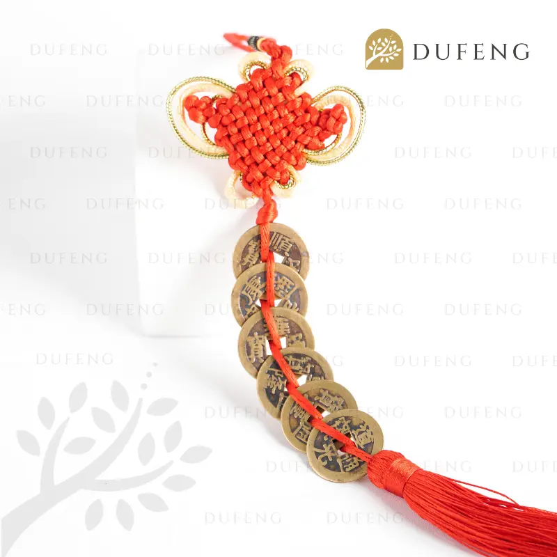 Dufeng - Koin Coin China Ikat 6 Pembawa Rejeki keberuntungan Abadi Fengshui 0