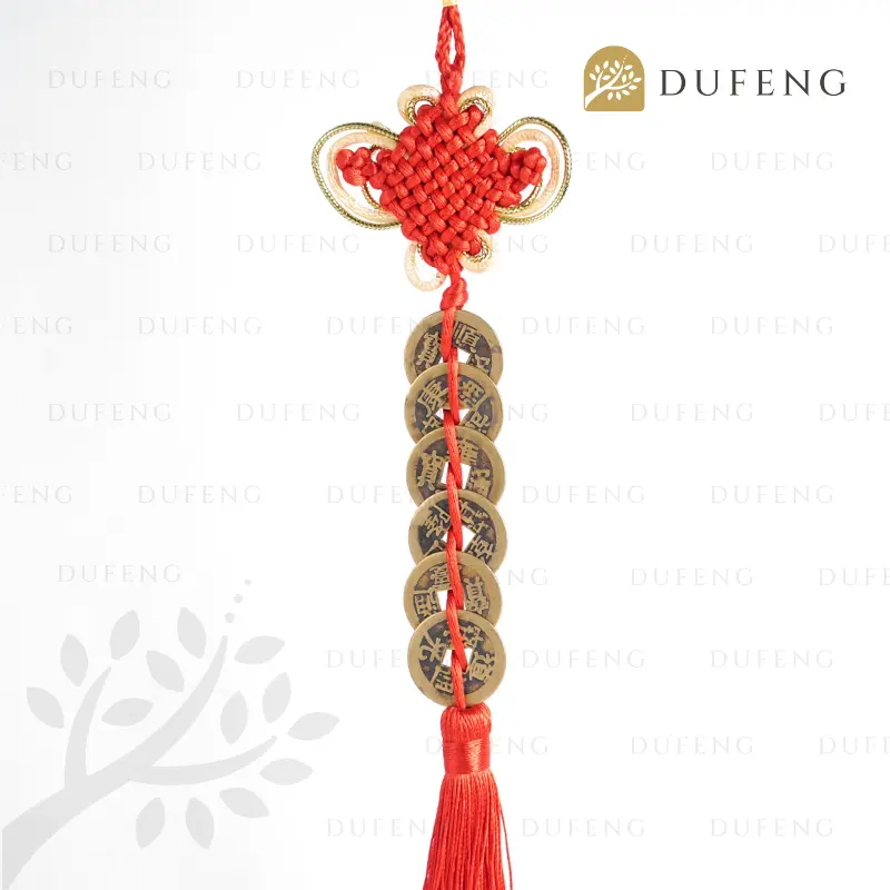 Dufeng - Koin Coin China Ikat 6 Pembawa Rejeki keberuntungan Abadi Fengshui 1
