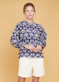Gambar Batik Fractal Atasan Wanita Ruas Biru Blouse dari Batik Fractal Kota Bandung 4 Tokopedia