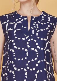 Gambar Batik Fractal Atasan Wanita Tanktop Lingkar Biru dari Batik Fractal Kota Bandung 5 Tokopedia