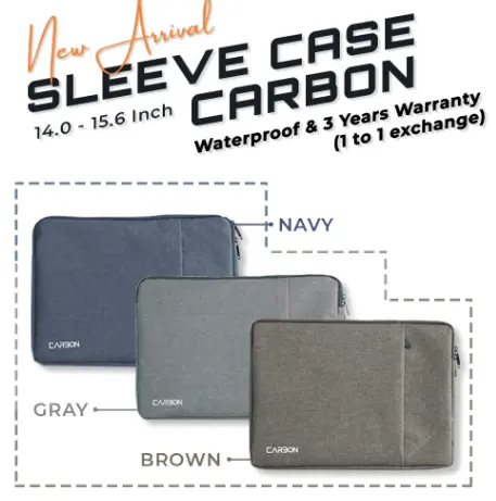 SLEEVECASE LAPTOP CARBON 13-14 INCH / 15-16 INCH ORIGINAL
