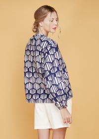 Gambar Batik Fractal Atasan Wanita Ruas Biru Blouse dari Batik Fractal Kota Bandung 5 Tokopedia