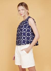 Gambar Batik Fractal Atasan Wanita Tanktop Lingkar Biru dari Batik Fractal Kota Bandung 2 Tokopedia