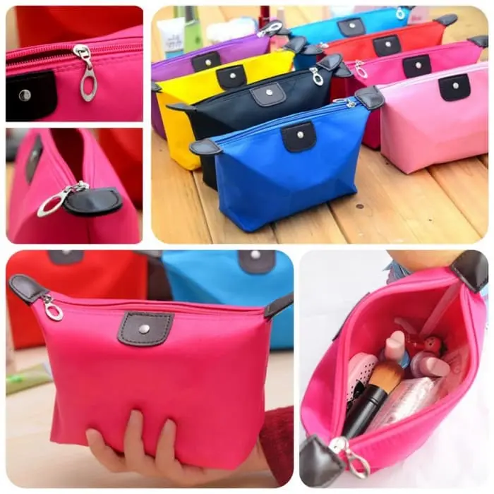 Tas Kosmetik Polos Warna Warni Tas Travel Pouch Kosmetik