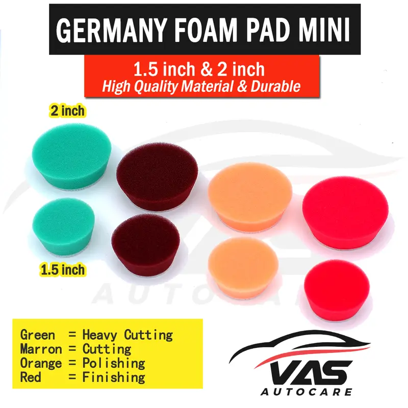 GERMANY Foam Pad Mini 1.5 & 2 inch Pads Cutting Polishing Finishing 0