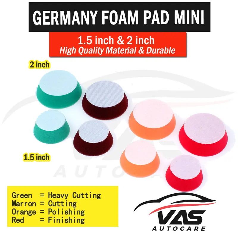 GERMANY Foam Pad Mini 1.5 & 2 inch Pads Cutting Polishing Finishing 1