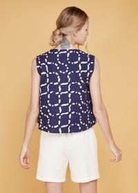 Gambar Batik Fractal Atasan Wanita Tanktop Lingkar Biru dari Batik Fractal Kota Bandung 4 Tokopedia