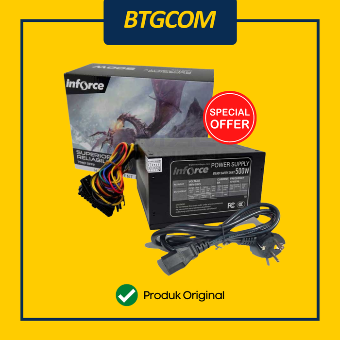 Gambar INFORCE SUPERIOR RELIABILITY 500W 500 W WATT POWER SUPPLY PSU dari btgcom Kota Denpasar Tokopedia