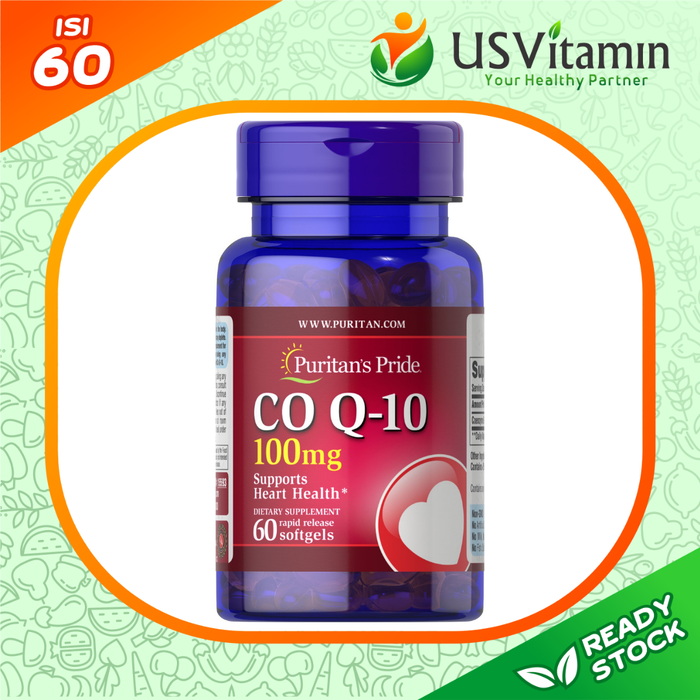Gambar Puritan Q-SORB CO Q-10 100 mg 60 Caps - Termurah & Original dari usvitamin Kota Administrasi Jakarta Pusat Tokopedia
