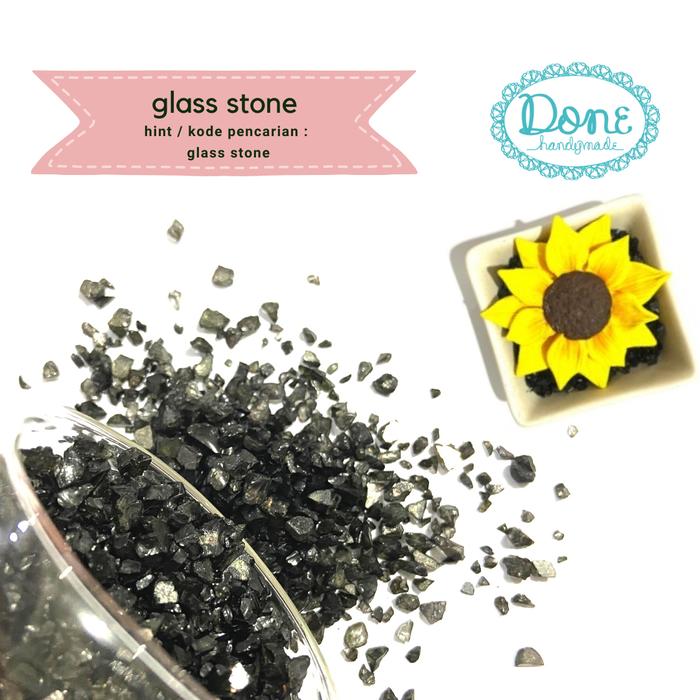 Gambar Glass stone batu kaca pecahan kaca hitam room decor stone maket craft dari Done Handymade Kota Administrasi Jakarta Barat Tokopedia