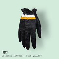 Gambar Rexs Gloves – Sarung Tangan Motor Kulit Asli Pria Wanita | Full Finger, Stylish & Safety & Elegan - Hitam Kombinasi Kuning Putih - Hitam, M dari Rexs Official Kota Administrasi Jakarta Selatan 4 Tokopedia