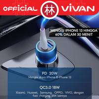 Gambar Vivan VCC04 Dual Port USB-C USB-A Fast Charging Car Charger Mobil 38W dari Liem Group Kota Administrasi Jakarta Barat 3 Tokopedia
