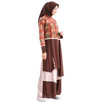 Gambar Gamis Wanita Muslimah Rayon Kombinasi Batik Premium LG 507 - Coklat, M dari lunangoofficial Kota Administrasi Jakarta Selatan 3 Tokopedia