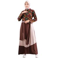 Gambar Gamis Wanita Muslimah Rayon Kombinasi Batik Premium LG 507 - Coklat, M dari lunangoofficial Kota Administrasi Jakarta Selatan 2 Tokopedia