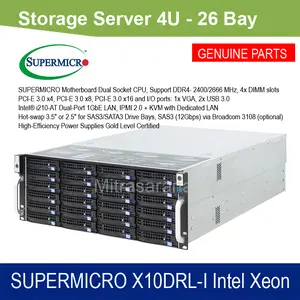 NAS Server 4U Rackmount 24 bay with Supermicro Motherboard