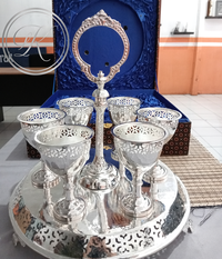 Gambar Nampan set gelas telur perak dari toko perak kotagede silver Kota Yogyakarta 1 Tokopedia