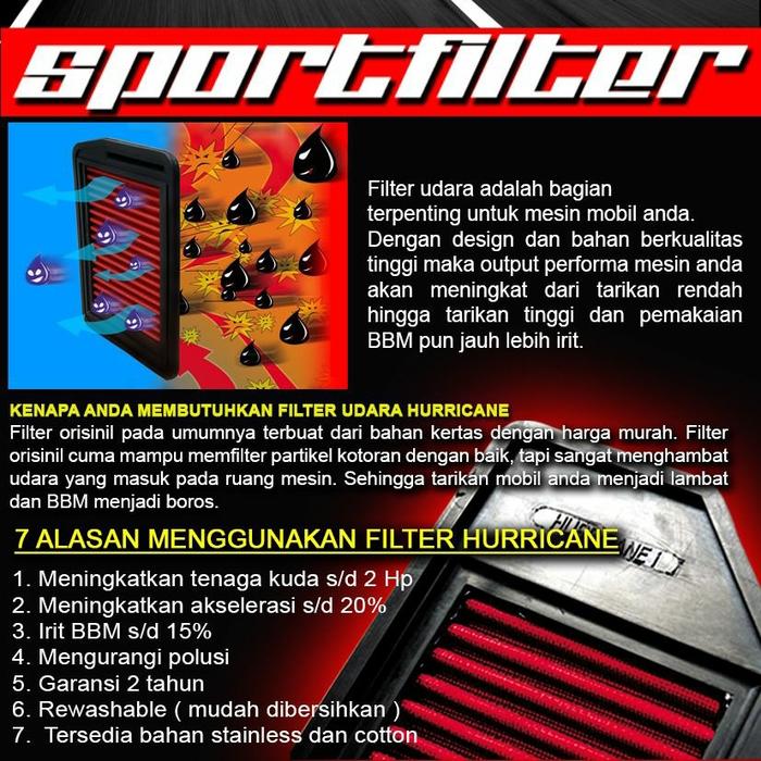 Gambar HURRICANE SPORT FILTER dari HURRICANE XCS OFFICIAL Kota Administrasi Jakarta Utara Tokopedia