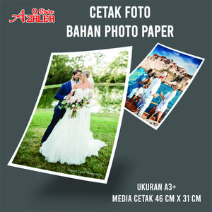 CETAK PHOTO UKURAN A3+ 1 SISI BAHAN PHOTO PAPER GLOSSY