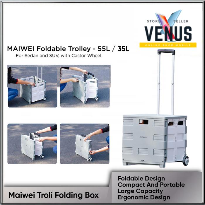 Gambar MAIWEI TROLLEY Lipat BOX Lugagge KERANJANG Troli BELANJA dari Venus Mobile Kota Administrasi Jakarta Barat Tokopedia
