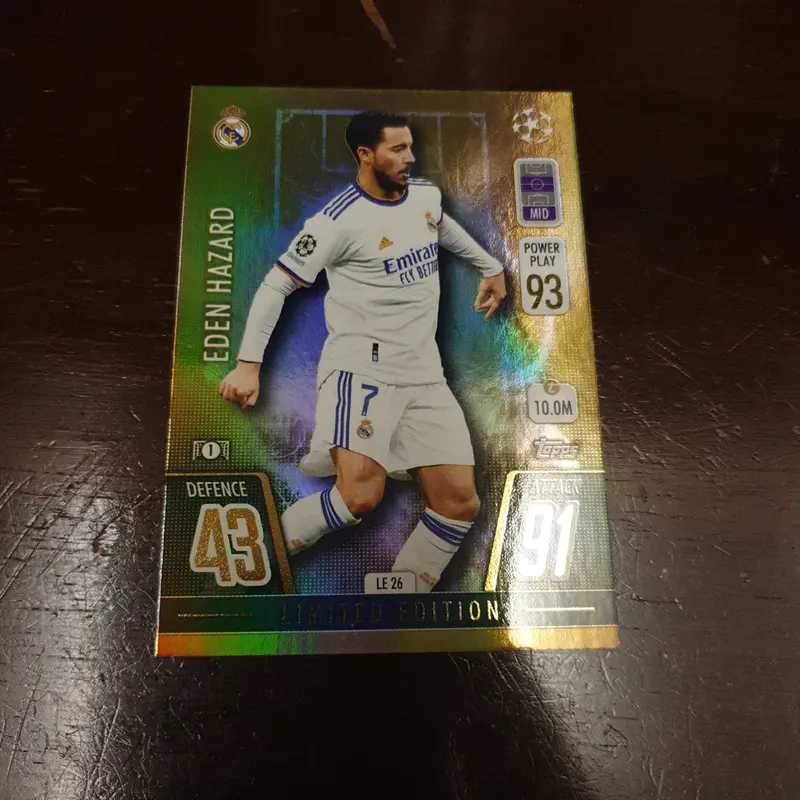 Kartu bola real madrid eden hazard topps limited edition 0