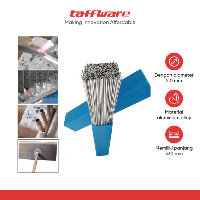 Gambar Taffware Kawat Las Aluminium Electrode Suhu Rendah Welding Wire 2.0mm dari Taffware Official Store Kota Administrasi Jakarta Barat Tokopedia