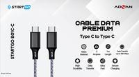 Gambar ADVAN STARTGO Kabel Cable Data Tranfer Data Premium Type-C to Type-C - B01C-C BlackWhi dari Golden Celluler Kota Administrasi Jakarta Pusat 3 Tokopedia