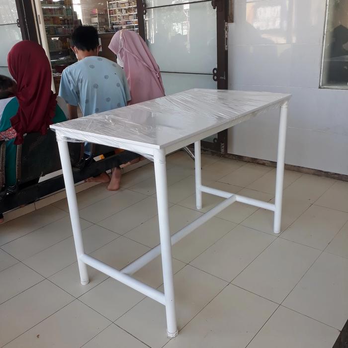 Gambar meja kerja uk 60x100cm tinggi 75cm ada injakan kaki dan uliran/kokoh dari cahaya technic Kota Surabaya Tokopedia