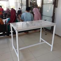 Gambar meja kerja uk 60x100cm tinggi 75cm ada injakan kaki dan uliran/kokoh dari cahaya technic Kota Surabaya 2 Tokopedia