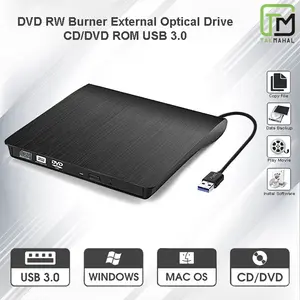 DVD RW Burner External Optical Drive CD/DVD ROM USB 3.0
