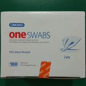 Tisu Alkohol Swabs One Med 70% Ethyl Alcohol 1 box isi 100