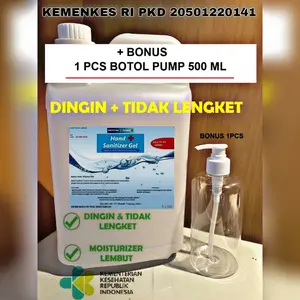 Hand Sanitizer gel Crystal Clean 5L, aroma Aloevera, bonus pump 500ml