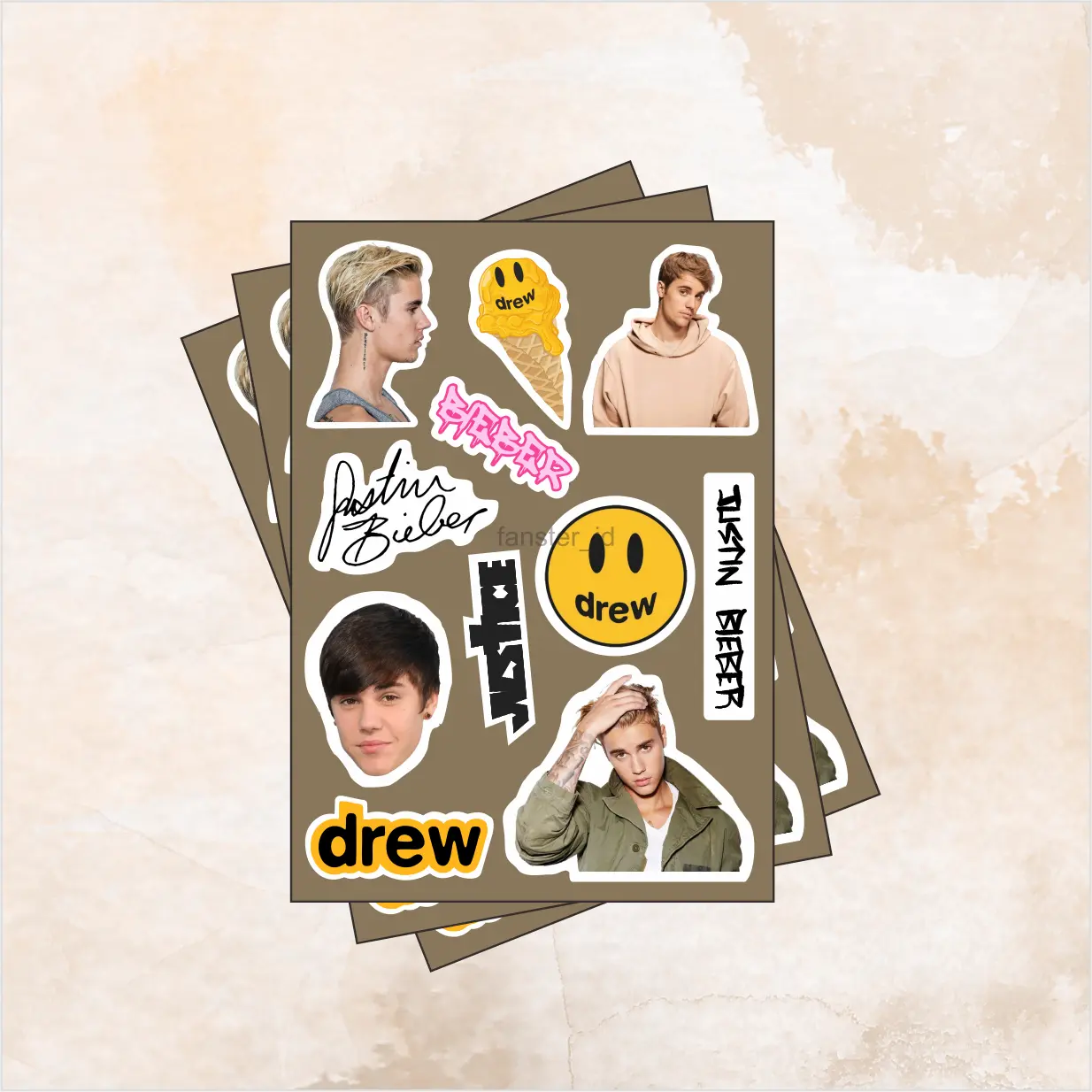Stiker Sheet Justin Bieber Murah Meriah