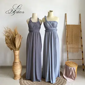 Infinity convertible multiway dress bridesmaid abu grey silver ready