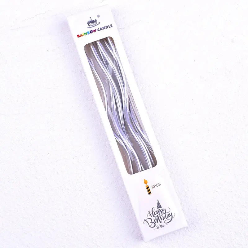 LILIN ULANG TAHUN PANJANG SPIRAL WARNA WARNI/LILIN PANJANG GLOMBANG 3